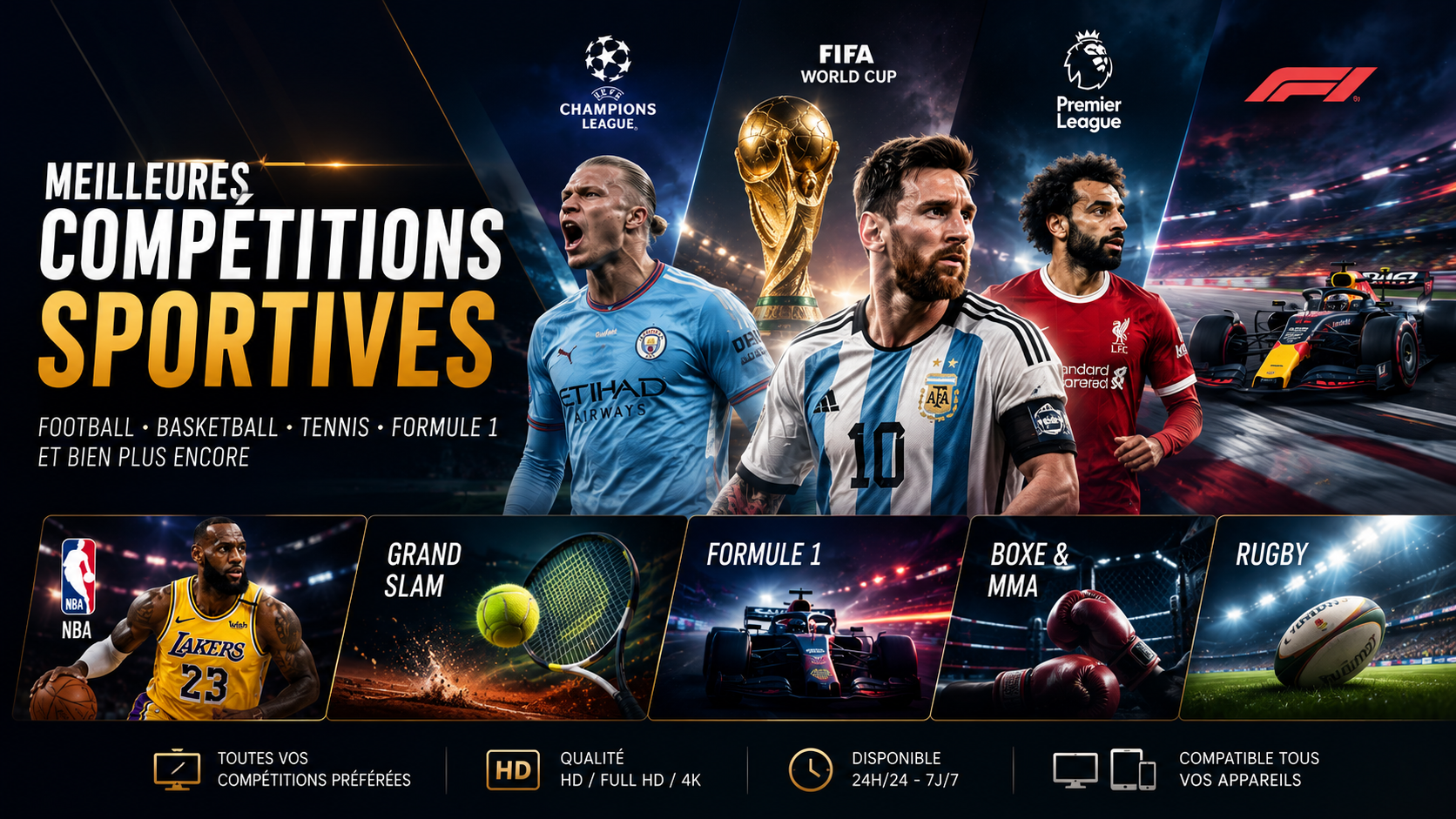 Meilleures compétitions sportives disponibles sur IPTV